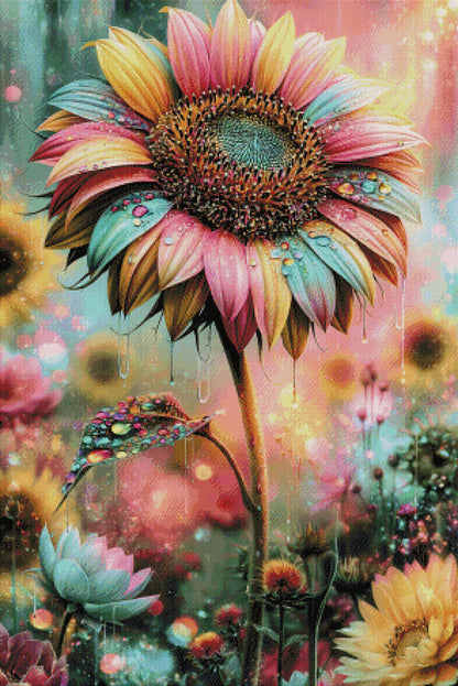 Diamond Painting "Regenbogenblüte" (75x110) by Glammy