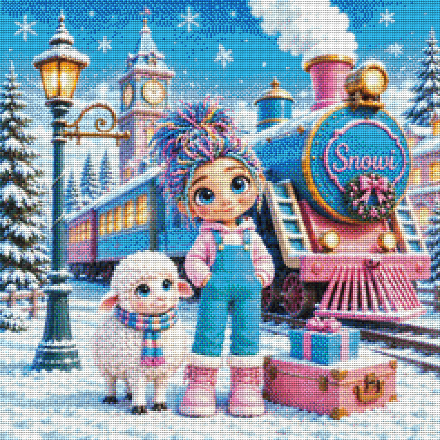 Vorbestellen: Diamond Painting "Unterwegs mit Snowi" (60x60) by Snowi