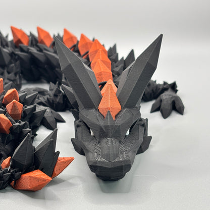 Kristall Drache Mehrfarbig (75cm)