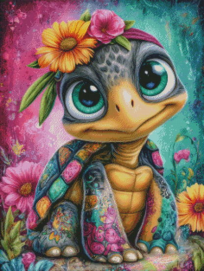 Diamond Painting "Turtle Bloom" by Lexxa 60x80cm