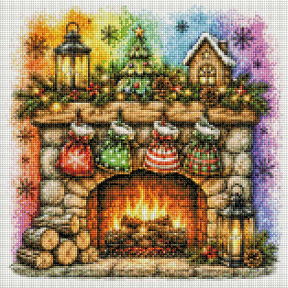 Vorbestellen: Diamond Painting "Kamin" (40x40) by Lexxa