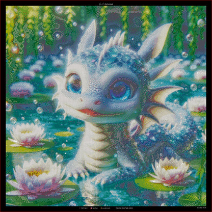 Diamond Painting "Minidrache Milo" (70x70) by Lexxy ai