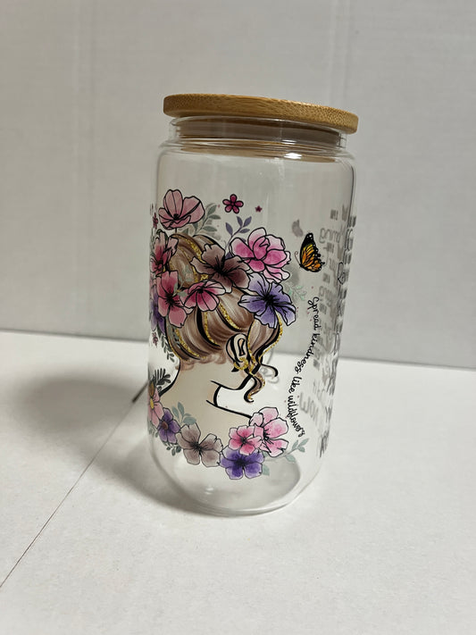 Einzelstück Glas 450ml FlowerGirl