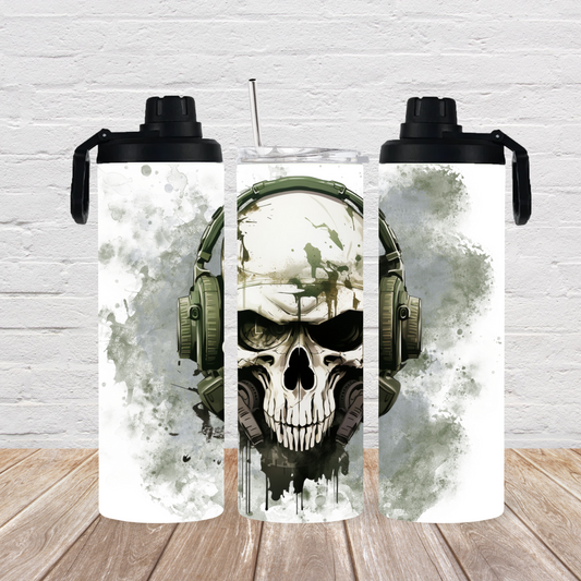 ThermoCup Drehverschluss 2 Deckel „Skull green“