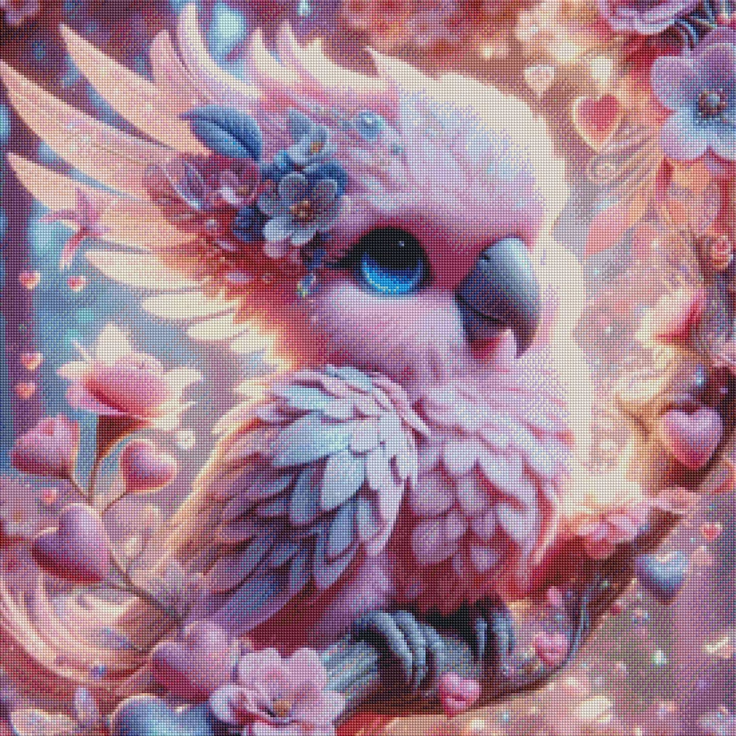 Diamond Painting "Flauschfeder Finja" (70x70) by Lexxy ai