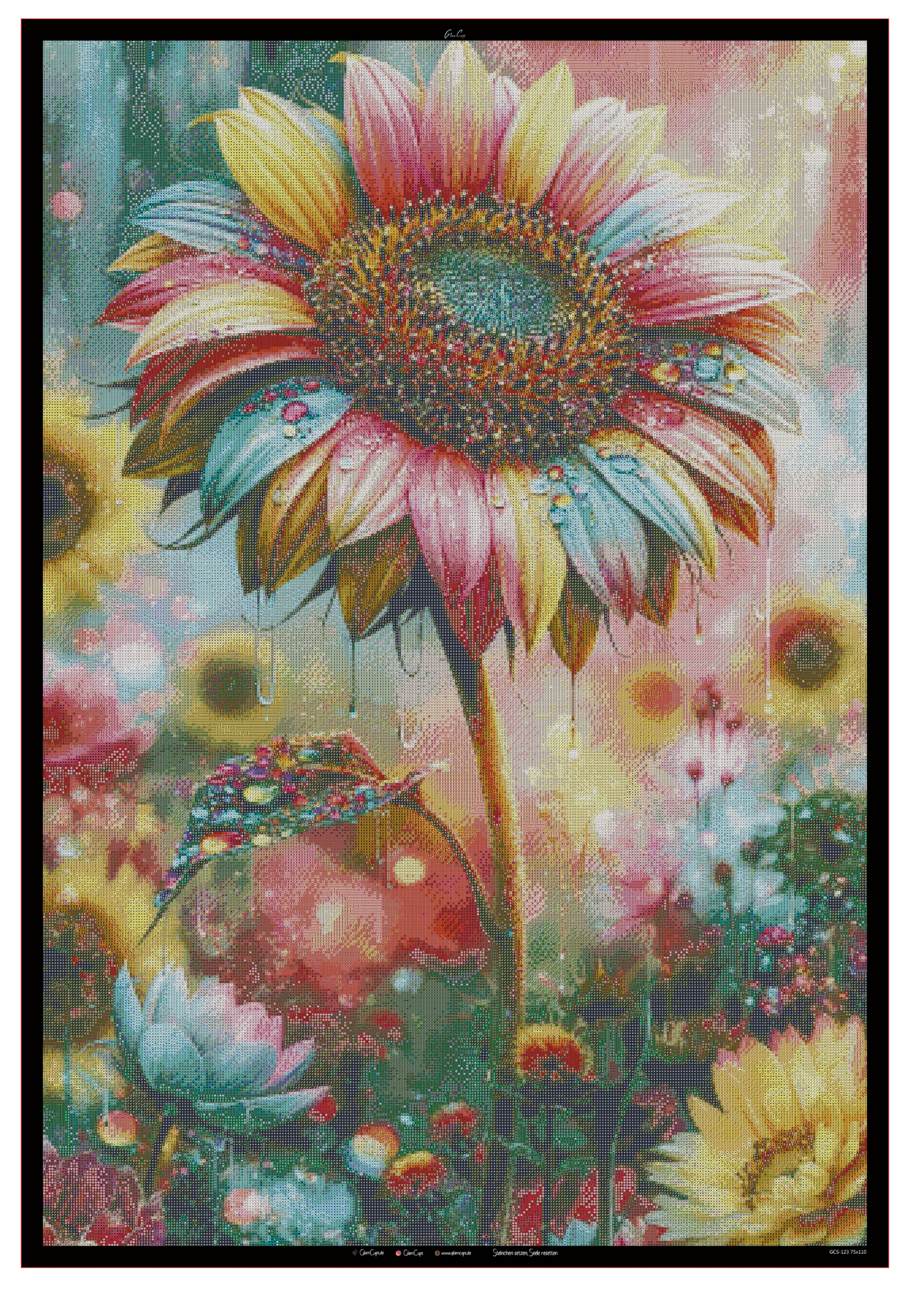 Diamond Painting "Regenbogenblüte" (75x110) by Glammy
