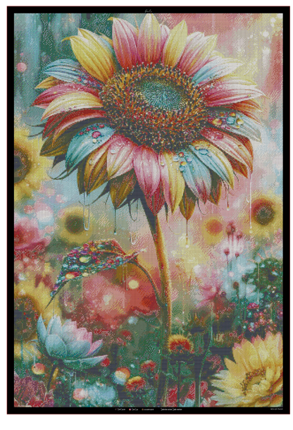 Diamond Painting "Regenbogenblüte" (75x110) by Glammy