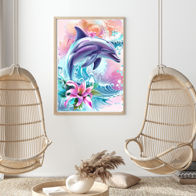 Diamond Painting Delfin (50x70cm) + AB & Fairy Dust