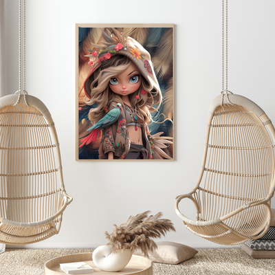 Diamond Painting Feder im Haar (50x70cm) + AB & Fairy Dust