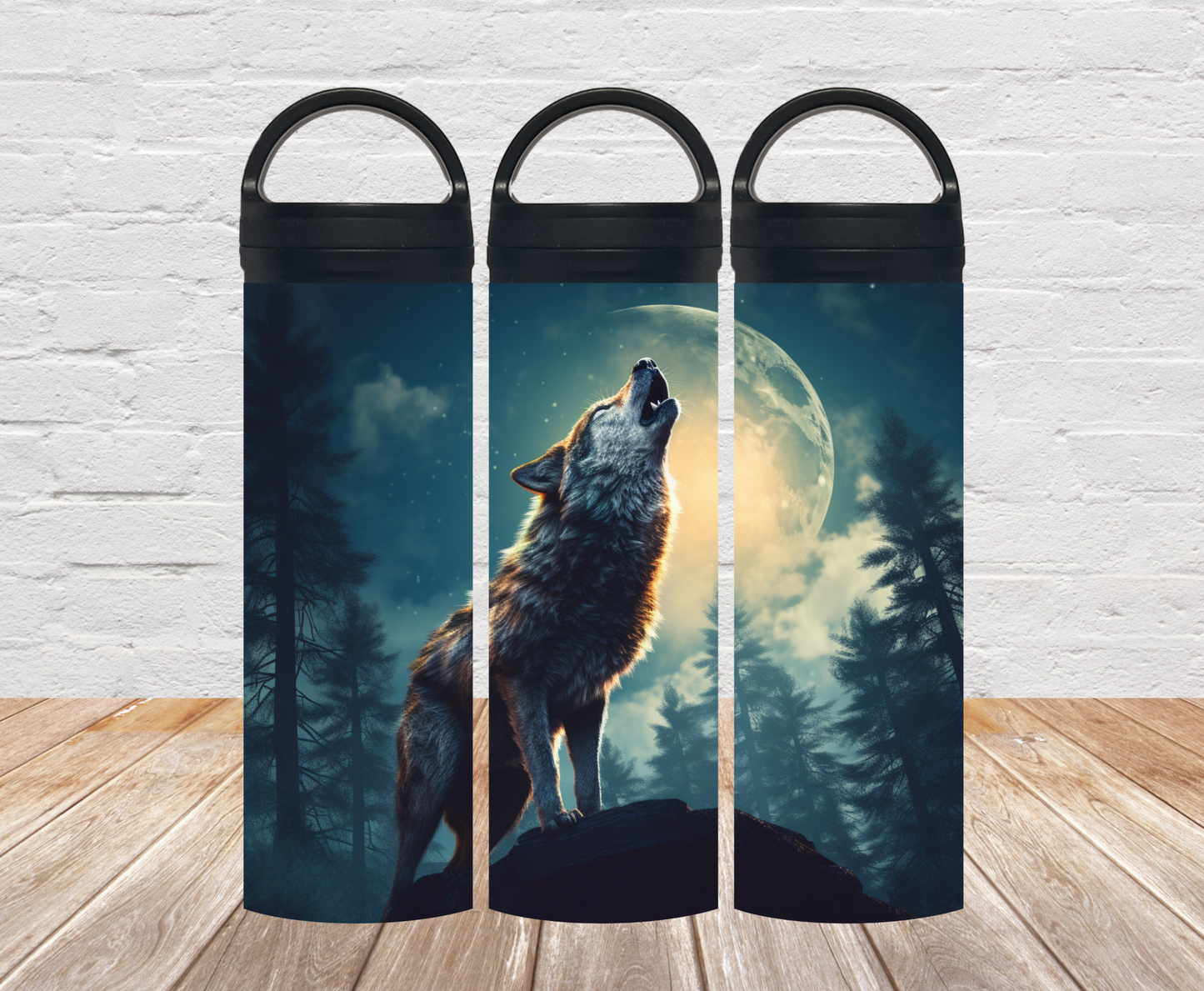 „Wolf and Moon “ Thermosflasche  700ml