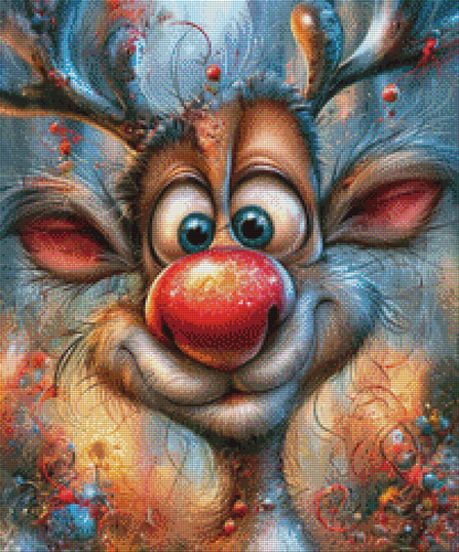 Vorbestellen: Diamond Painting "X-Mas Elch" (50x60) by Kreativköter Mr. Clay