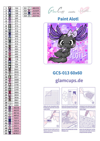 Diamond Painting "Paint Alotl" 60x60cm