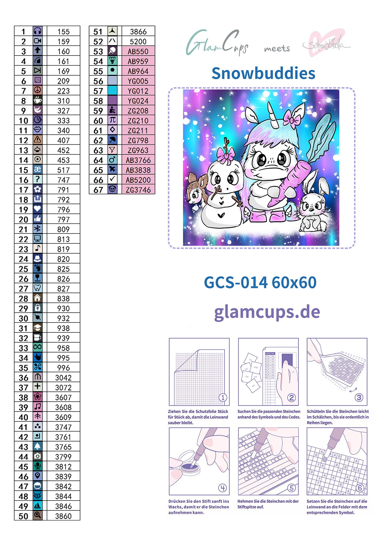 Vorbestellung: Diamond Painting "Snowbuddies" 70x70cm