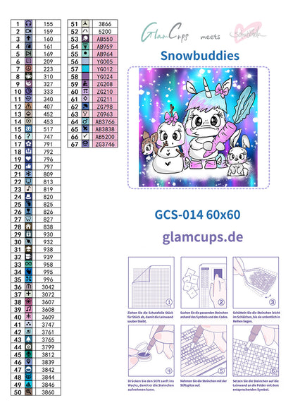 Vorbestellung: Diamond Painting "Snowbuddies" 70x70cm