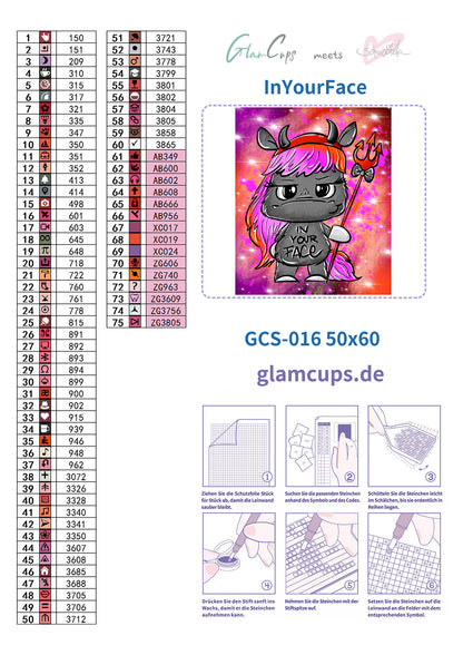 Vorbestellung: Diamond Painting "INYOURFACE" 50x60cm