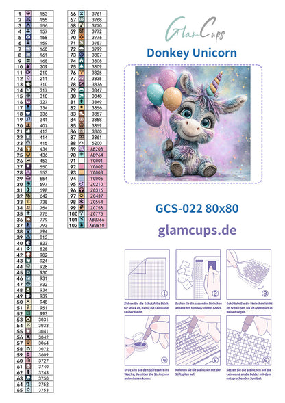 Diamond Painting "DonkeyUncicorn" 80x80cm