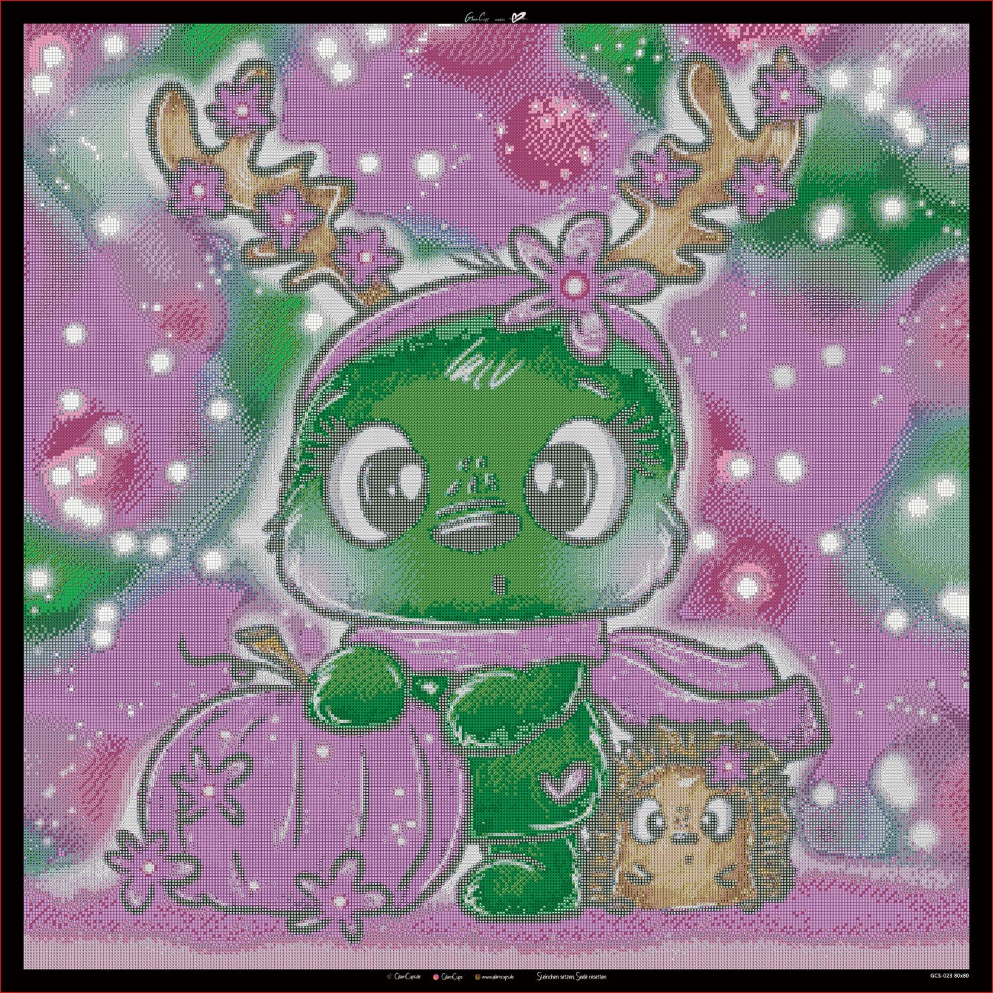 Vorbestellung: Diamond Painting "Schnuti goes Elch" 80x80cm