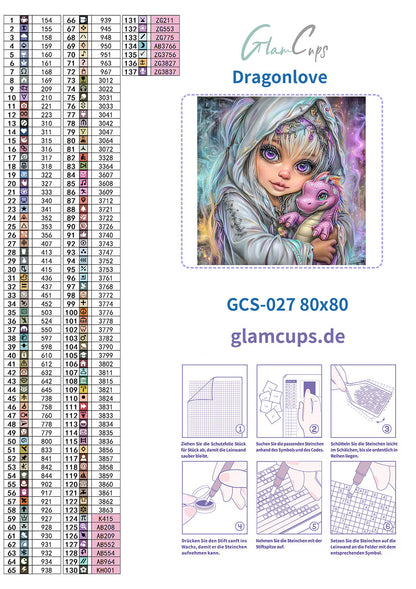 Diamond Painting "Dragon Love " 80x80cm