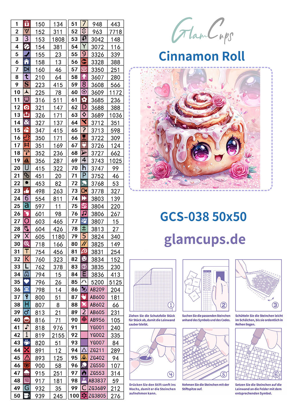 Vorbestellung: Diamond Painting "Cinnamon-Roll  - by Trible-C-Design" 50x50cm