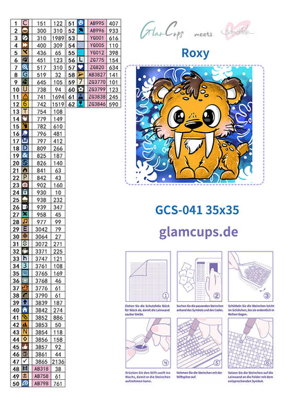 Vorbestellung: Diamond Painting "Roxy" 35x35cm