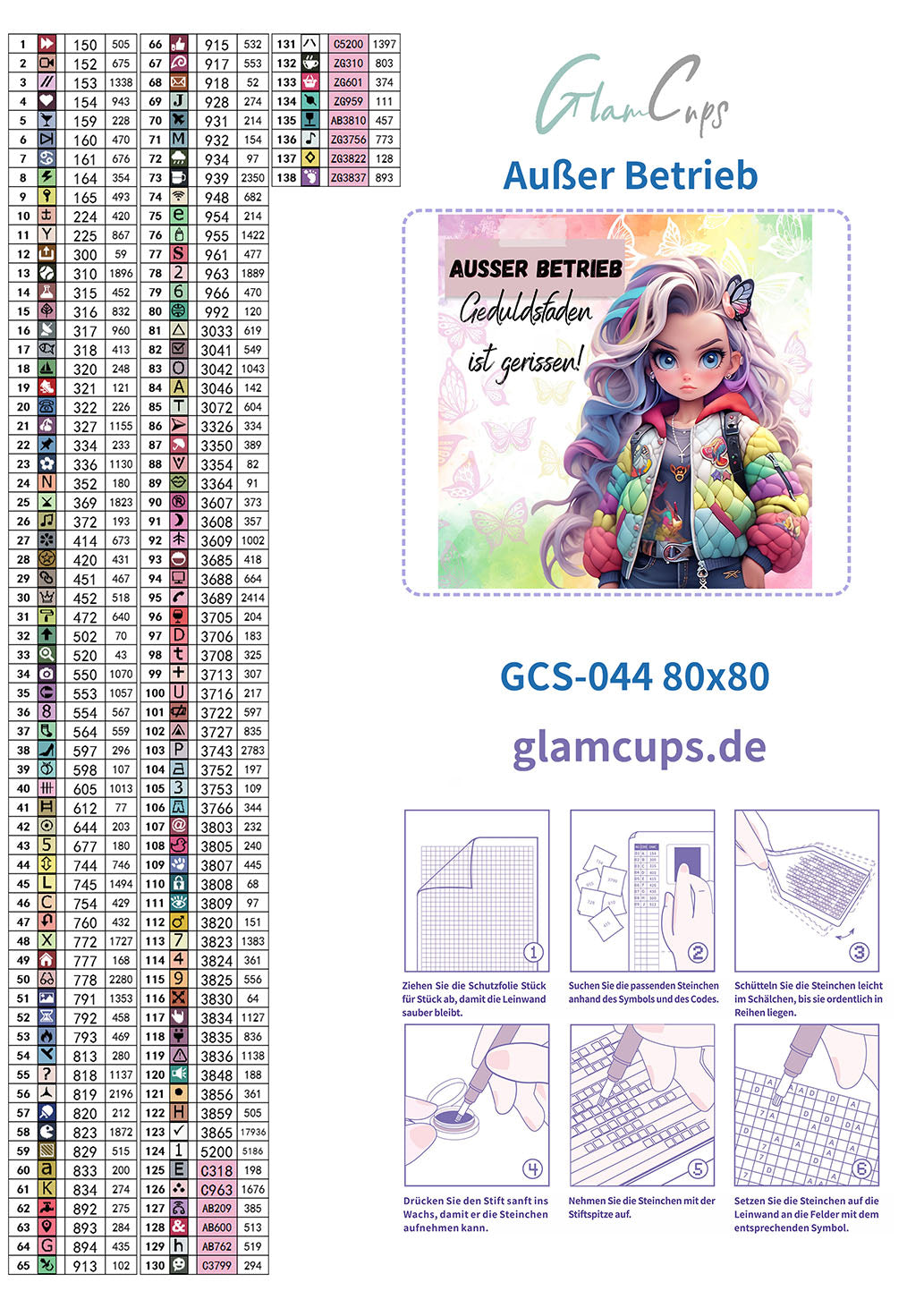 Vorbestellung: Diamond Painting "Außer Betrieb - by Trible-C-Design" 80x80cm