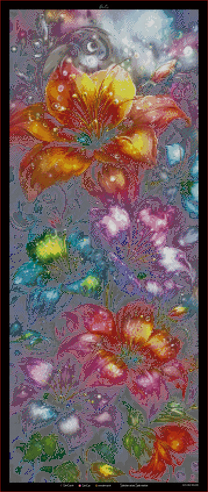Vorbestellung: Diamond Painting "Mitternachtsblüten" 40x100cm