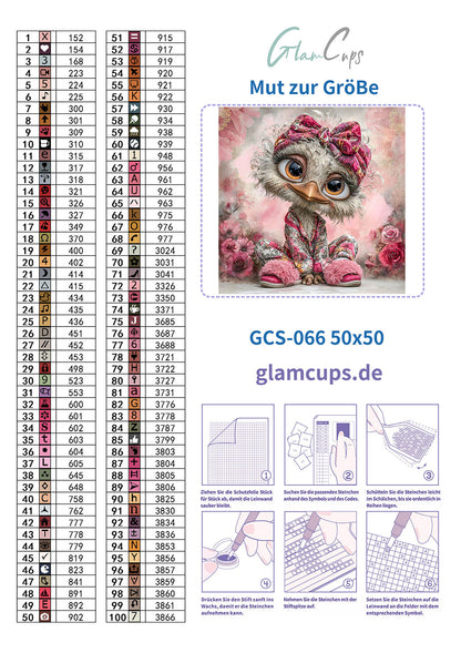 Diamond Painting "Mut zur Größe" 50x50cm