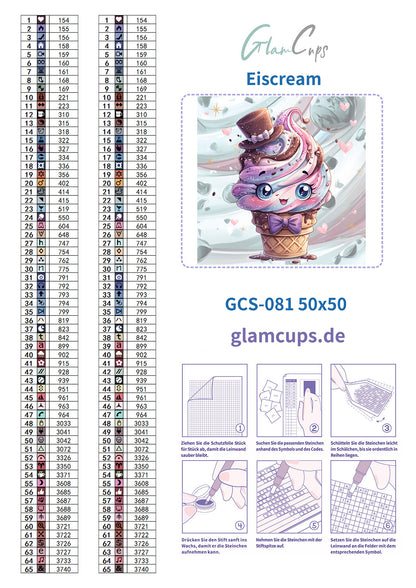 Diamond Painting "Eiscream" (50x50cm) by Trible C Design