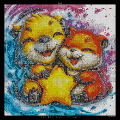 Diamond Painting "Sternenfreunde" (50x50cm) by Steinchensuchti