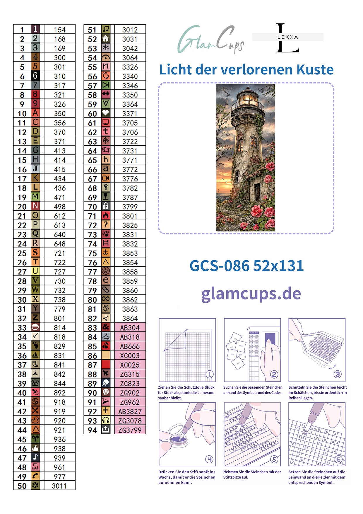 Diamond Painting "Licht der Verlorenen Küste" 52x131cm