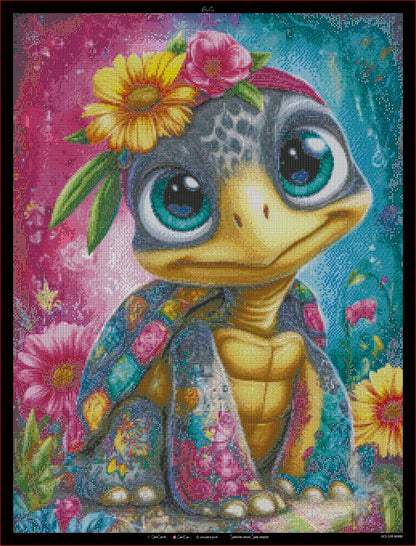 Diamond Painting "Turtle Bloom" by Lexxa 60x80cm