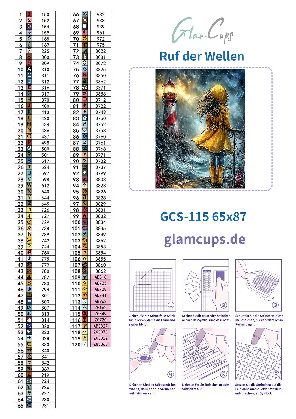 Diamond Painting "Ruf der Wellen" (65x87) by Anny.ai