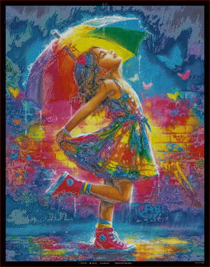 Diamond Painting "Farbenregen" (70x90) by Anny.ai
