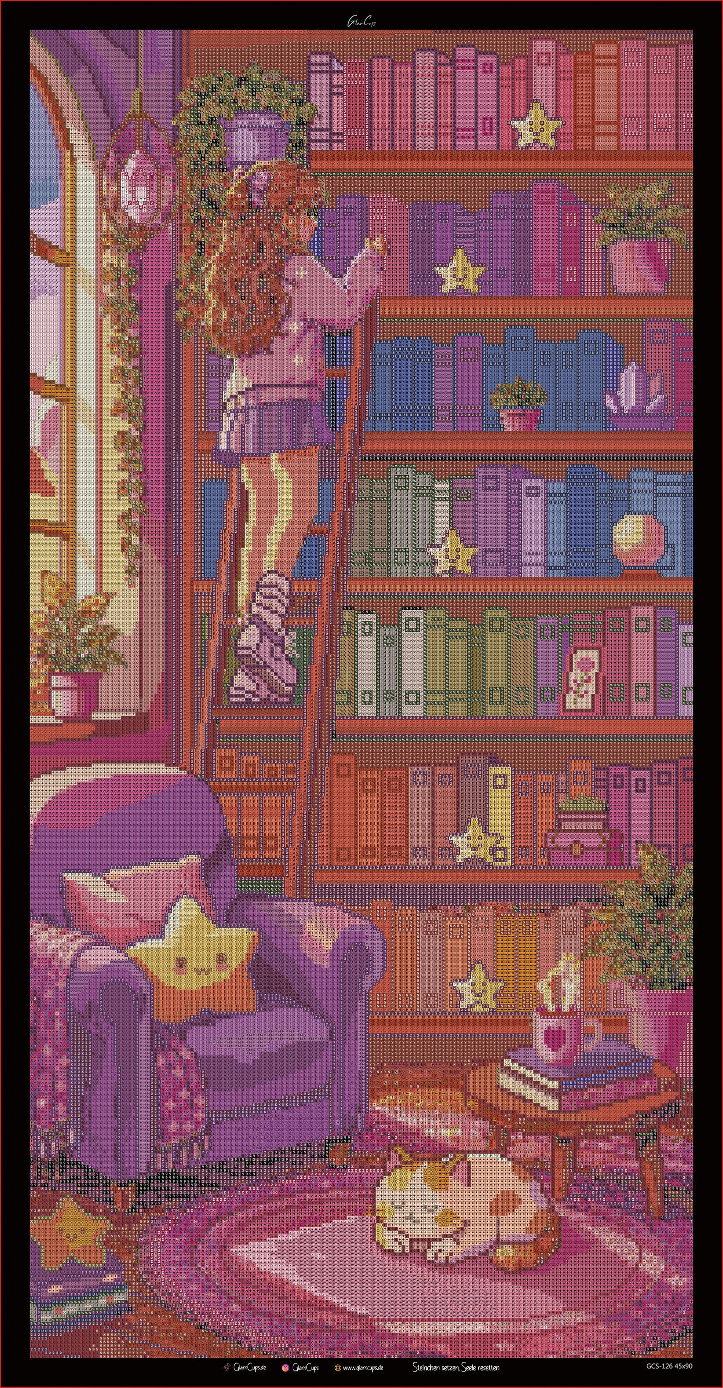 Vorbestellen: Diamond Painting Art Edition "Sternenbücherei"  45x89cm