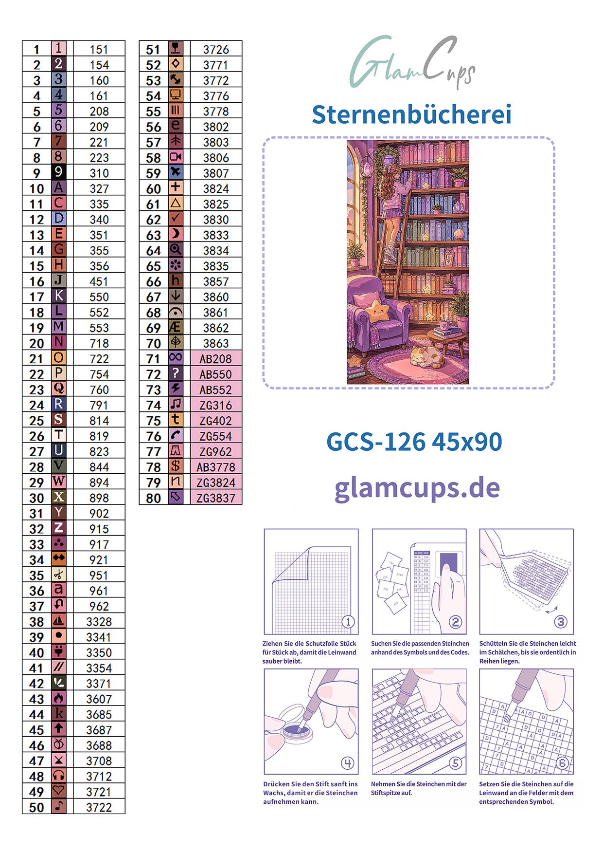 Vorbestellen: Diamond Painting Art Edition "Sternenbücherei"  45x89cm
