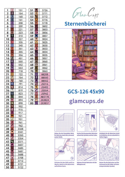 Vorbestellen: Diamond Painting Art Edition "Sternenbücherei"  45x89cm