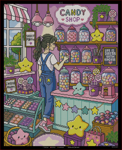 Diamond Painting Art Edition "Candy-Shop"  60x75cm
