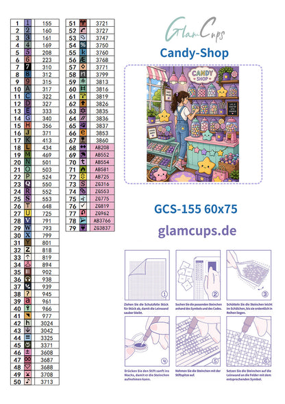 Diamond Painting Art Edition "Candy-Shop"  60x75cm