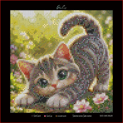 Vorbestellen: Diamond Painting "Katzenglück" by Glammy 20x20cm