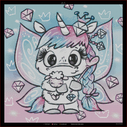 Diamond Painting " Snowi Diamond" 55x55cm