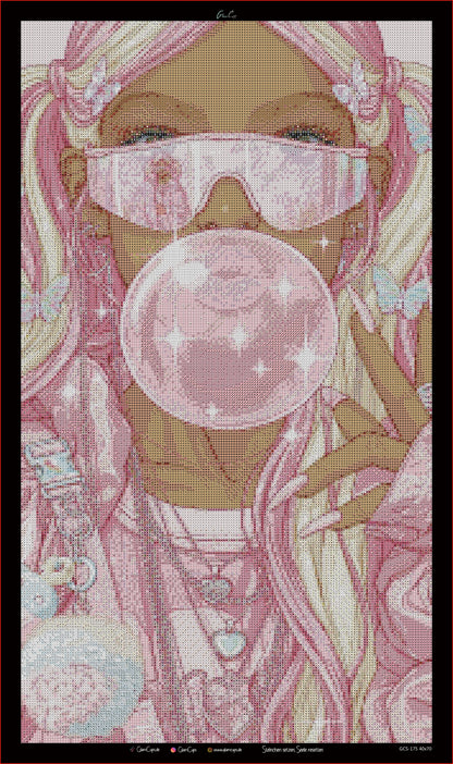 Diamond Painting "Bubble Trouble" (39,5x70) by Glammy