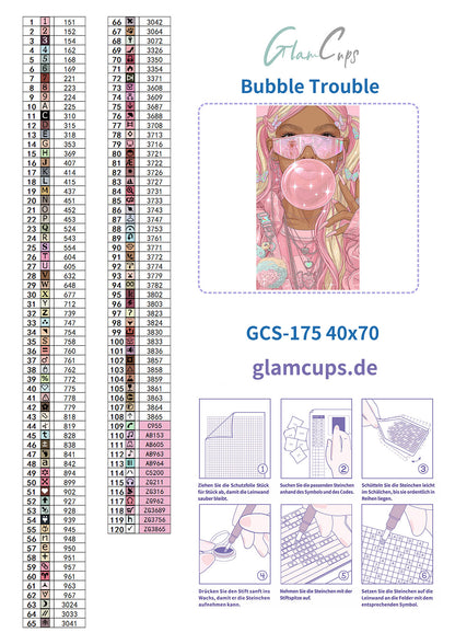 Diamond Painting "Bubble Trouble" (39,5x70) by Glammy