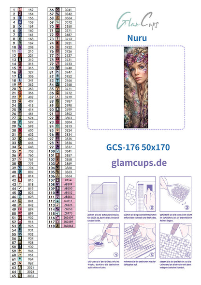 Vorbestellen: Diamond Painting "Nuru" (50x170) Trible C Design