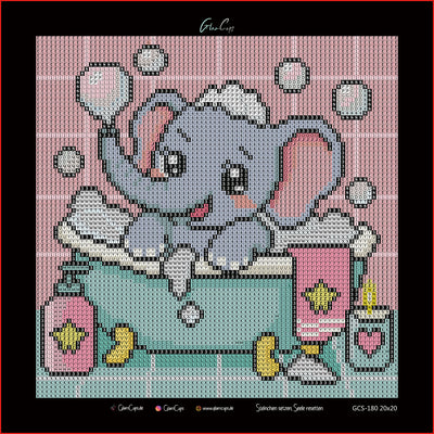 Vorbestellen: Diamond Painting "Elefant" by Glammy 20x20cm