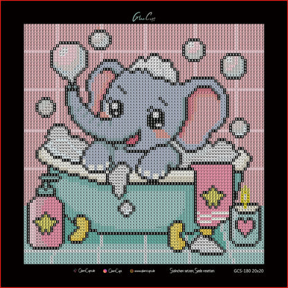 Vorbestellen: Diamond Painting "Elefant" by Glammy 20x20cm