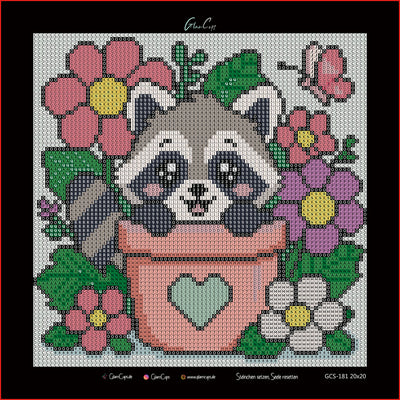 Vorbestellen: Diamond Painting "Waschbär" by Glammy 20x20cm