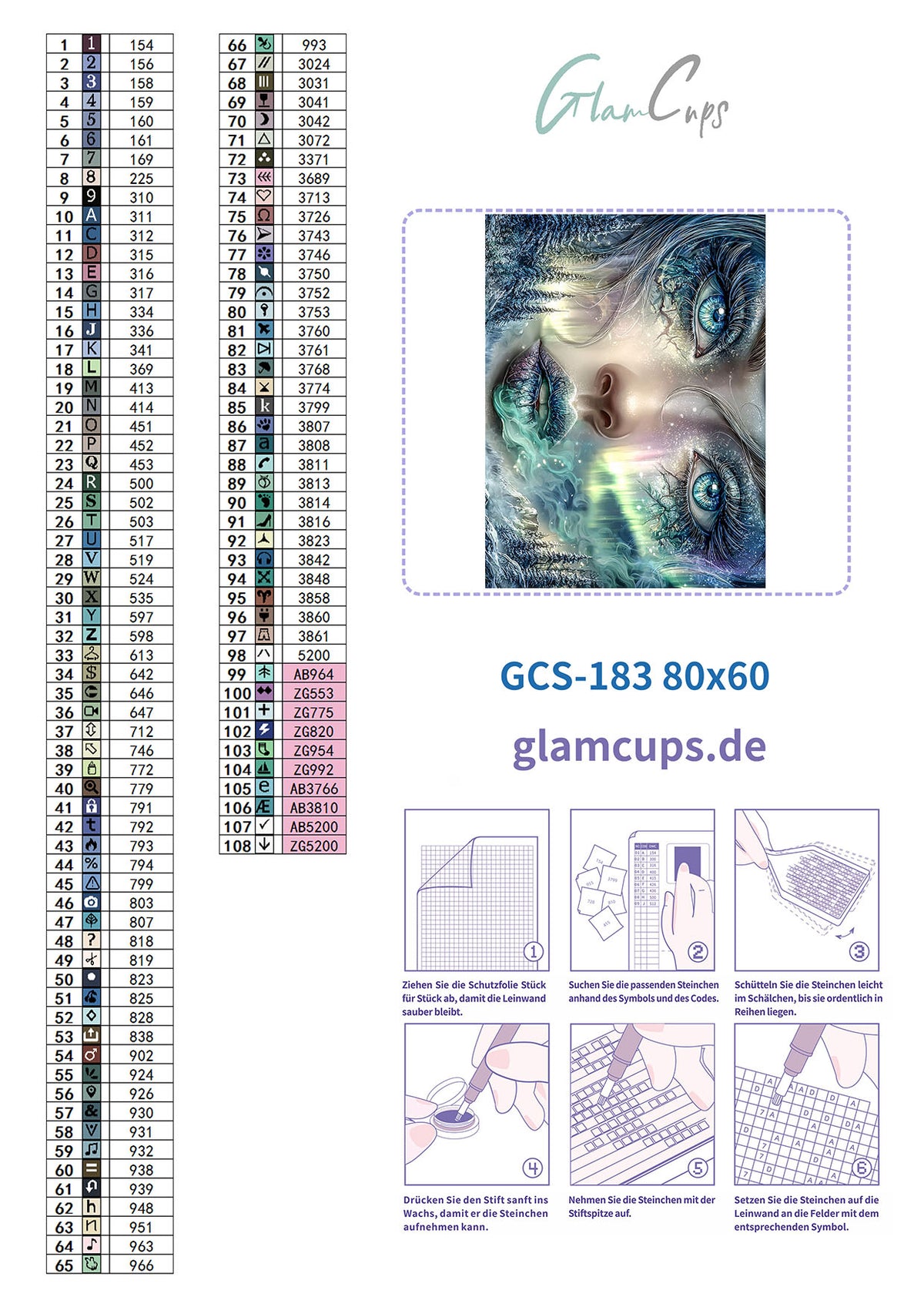 Diamond Painting "Northern Girl" (60x80) by Trible C Design