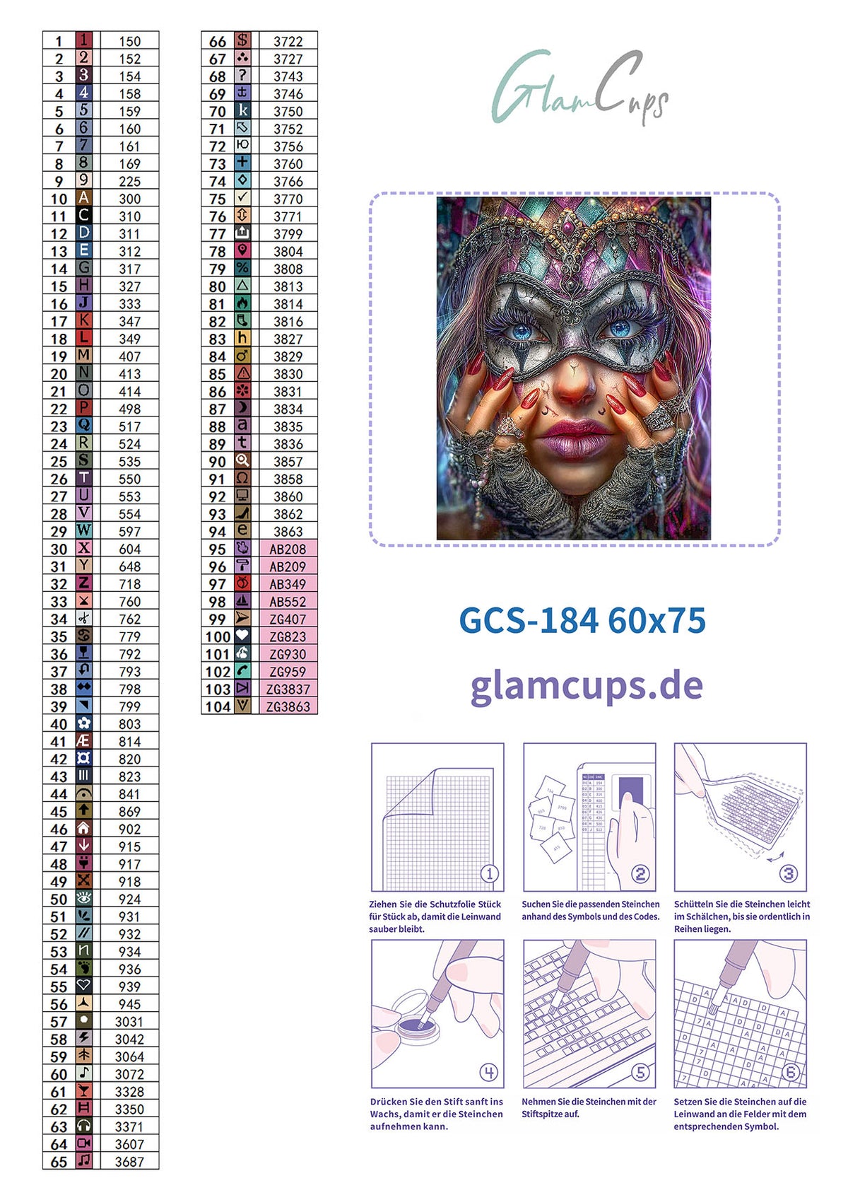 Vorbestellen: Diamond Painting "Masquerade " (60x75) by Anny.ai