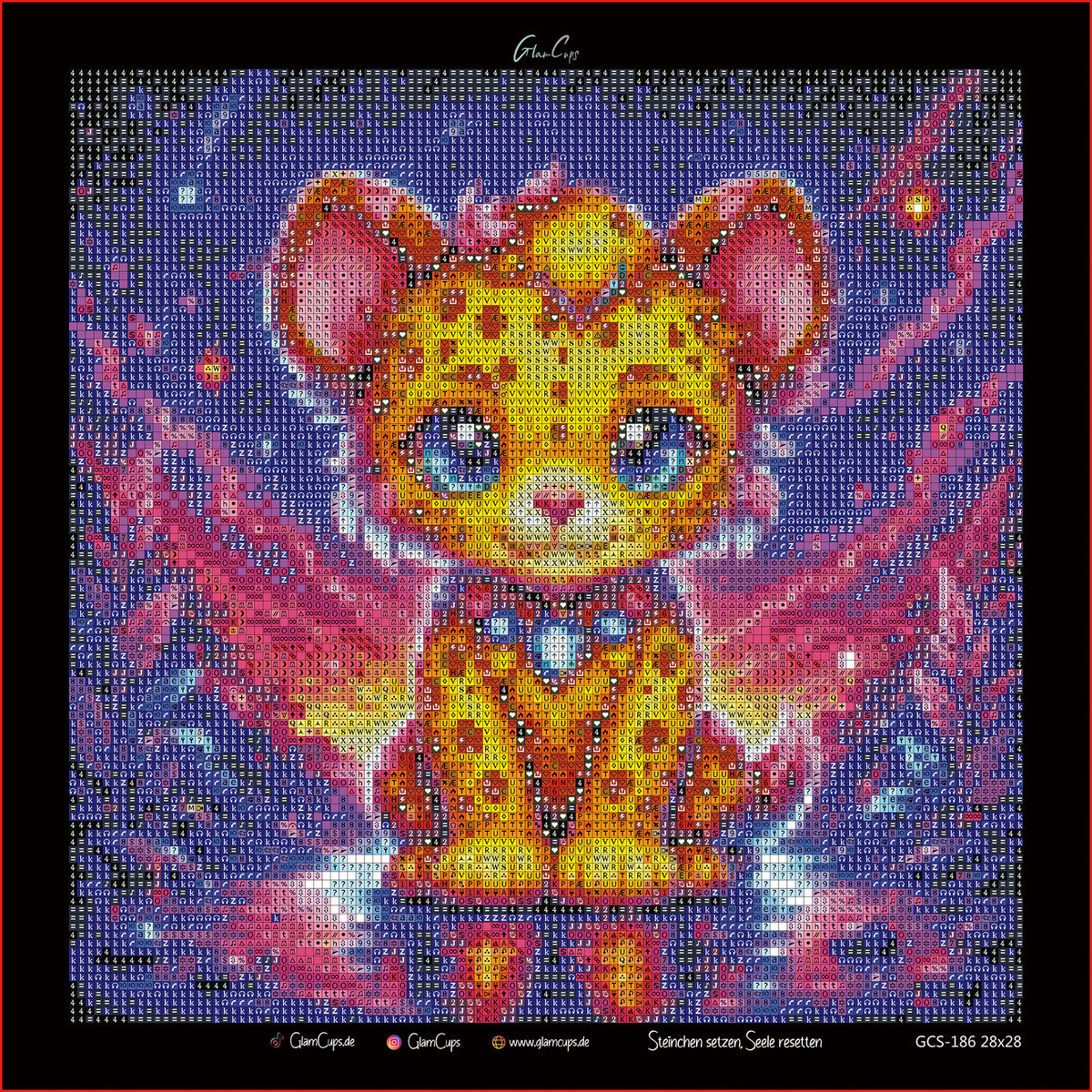 Diamond Painting "Neon Leo" (28x28) by Tribls C Design