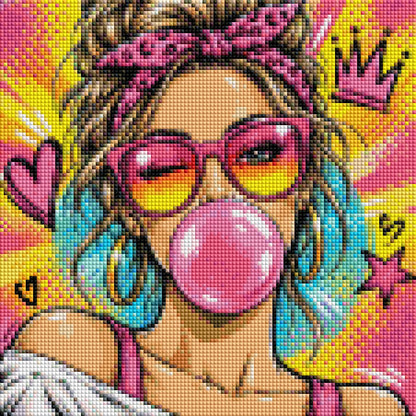 Diamond Painting "Retro" (28x28) by Trible C Design